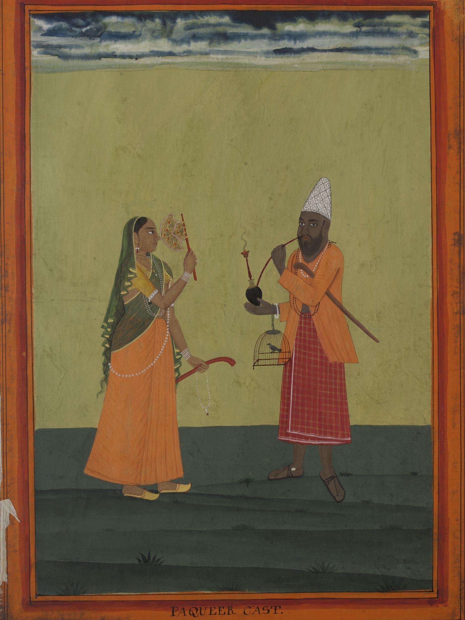 'A Muslim ascetic and his wife' Unknown artist Thanjavur, Tamil Nadu, c.1770 V&A: AL.9128:12