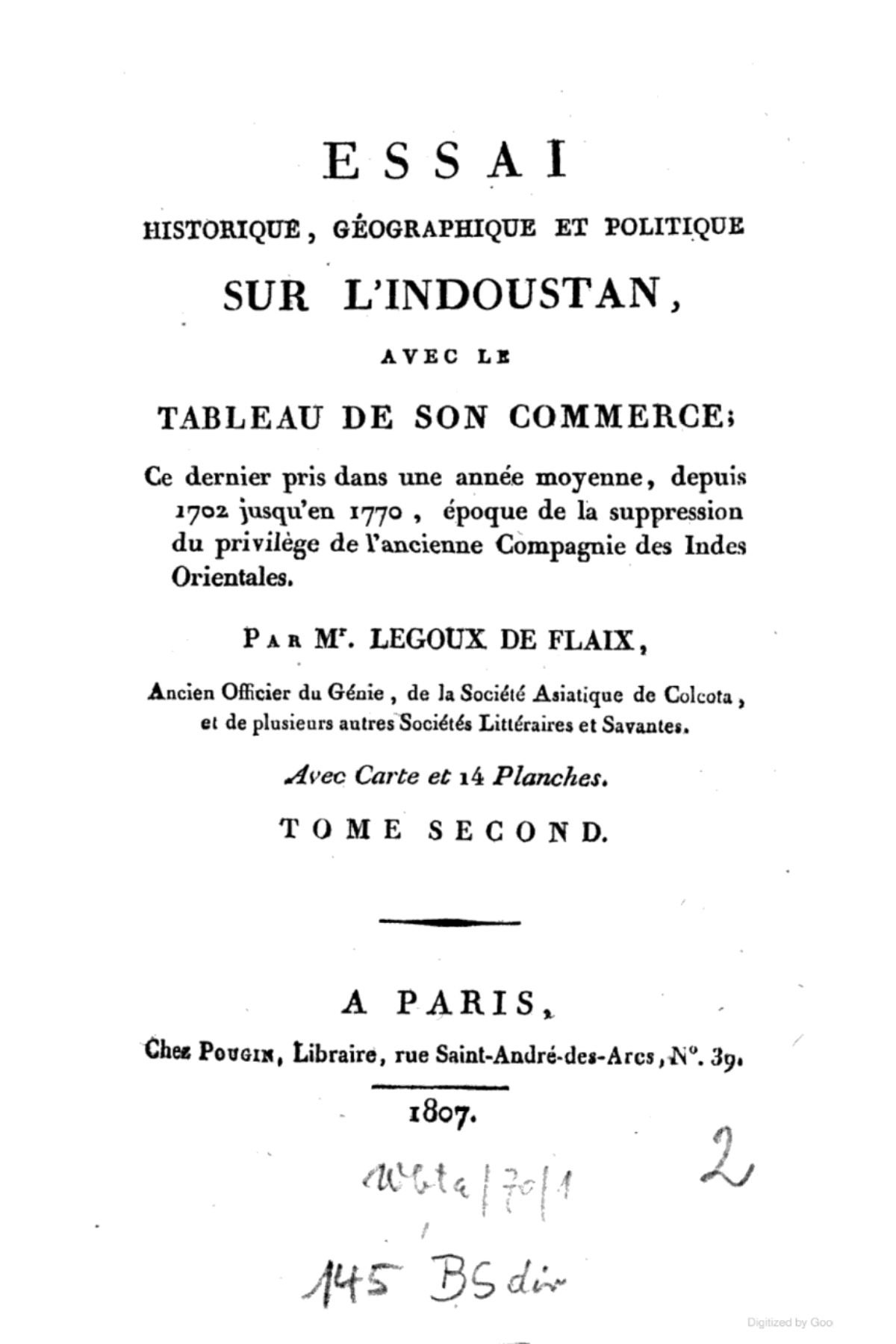 Alexandre Legoux de Flaix Book Cover