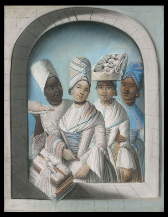 Les Femmes créoles Joseph Savart Guadeloupe, 1770 Collections des musées de France (Joconde), 2009.1.1