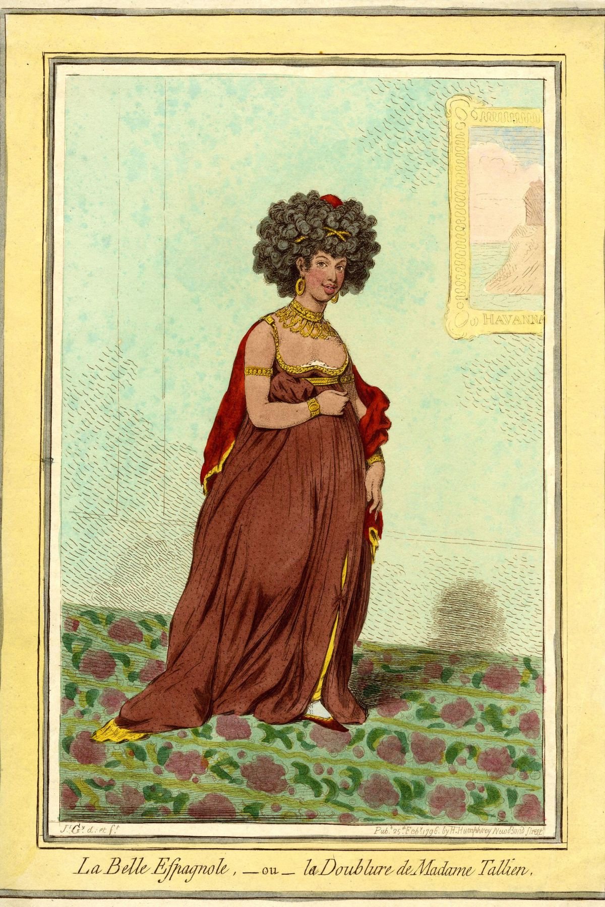 ‘La Belle Espagnole, ou la Doublure de Madam Tallien’ James Gillray London, England, 1796 © The Trustees of the British Museum,1868,0808.6504