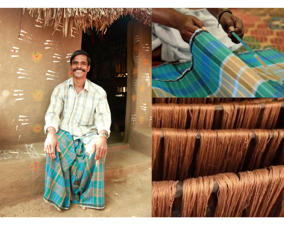 V. Elumalai, a weaver in the Meenakshi Pettai Weaving society of the Cuddalore District of Tamil Nadu Courtesy of the IOU Project, 2011